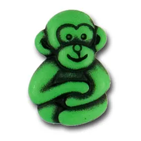 11/16" Lucky Monkey Plastic Novelty Button