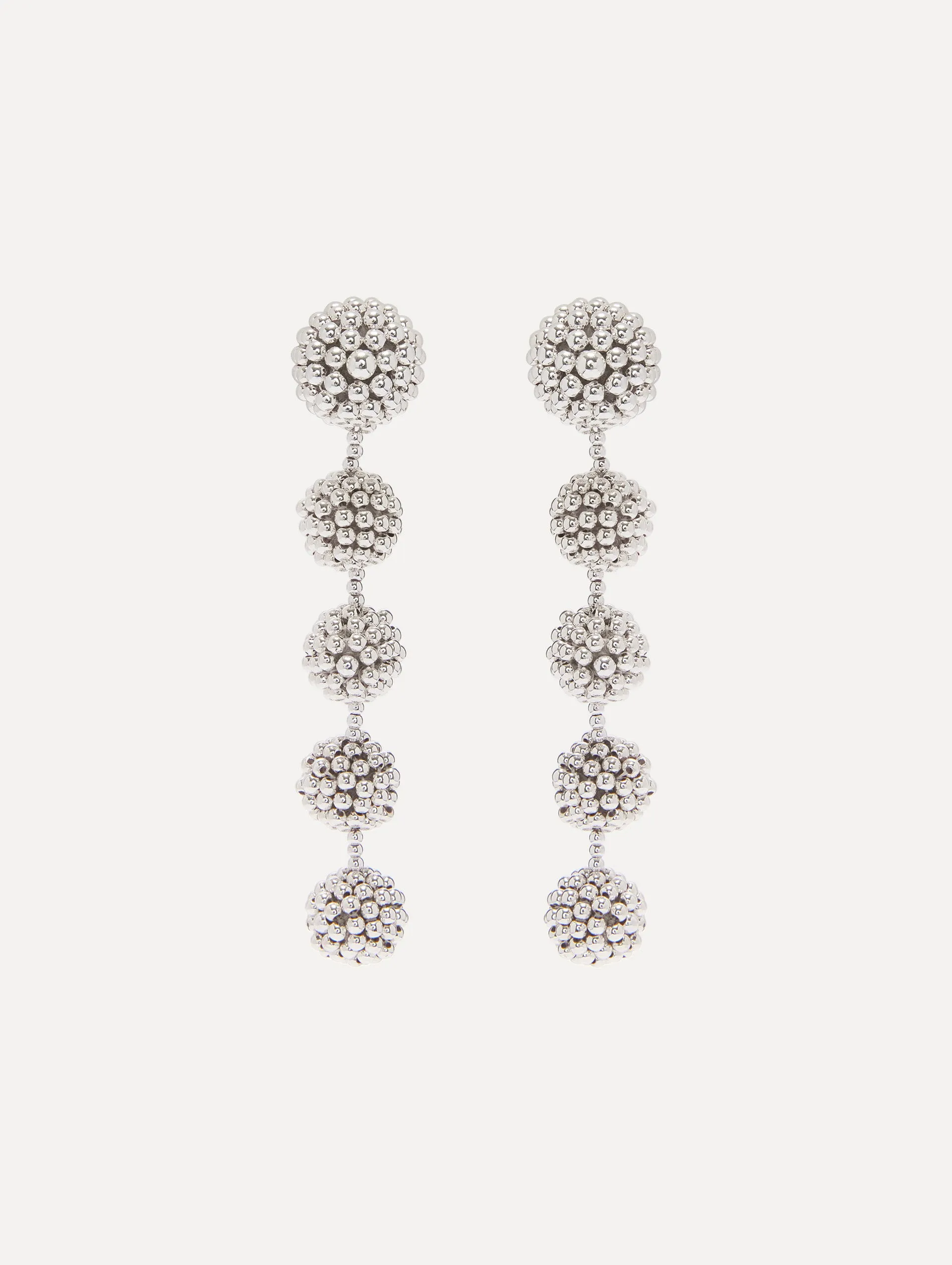 Beaded Sphere Clip-On Earrings