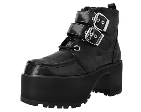 Black 2-Buckle Nosebleed Boot