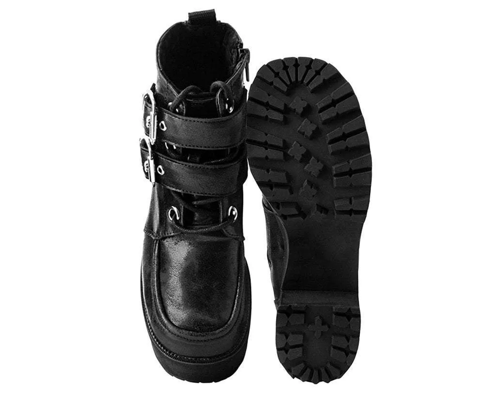 Black 2-Buckle Nosebleed Boot