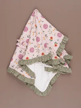 Bloomberry Fields Ruffle Minky Blanket