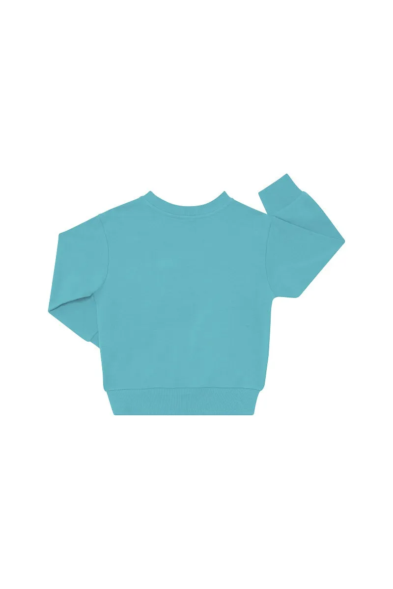 Bonds Kids Move Terry Pullover - Underwater Teal