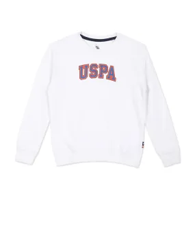 Crew Neck Brand Print Sweatshirt