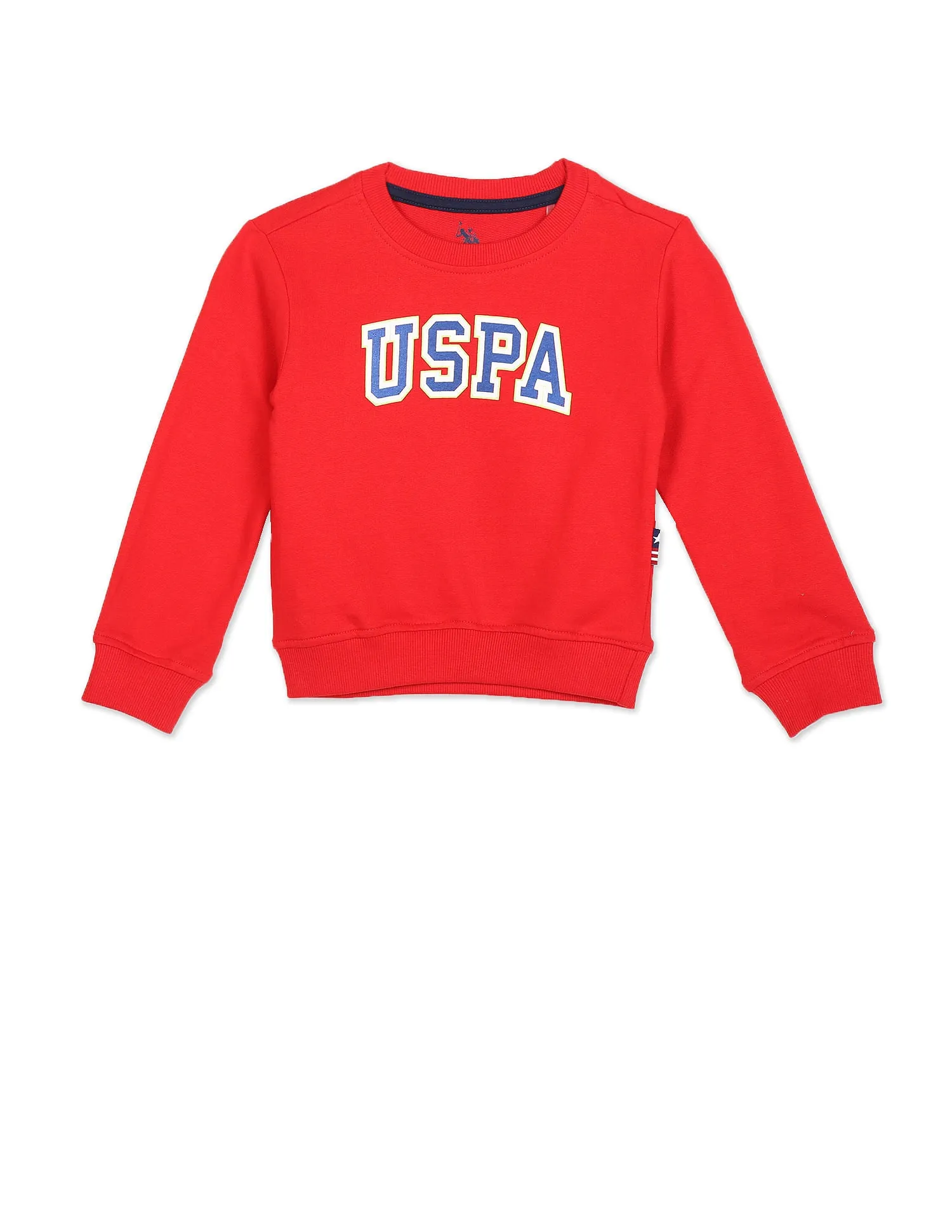 Crew Neck Brand Print Sweatshirt