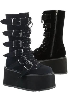 DemoniaCult DAMNED 225 Boots Black Velvet