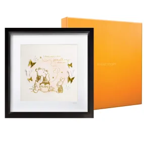 Disney Large Black Frame Pooh & Piglet Enjoy Something