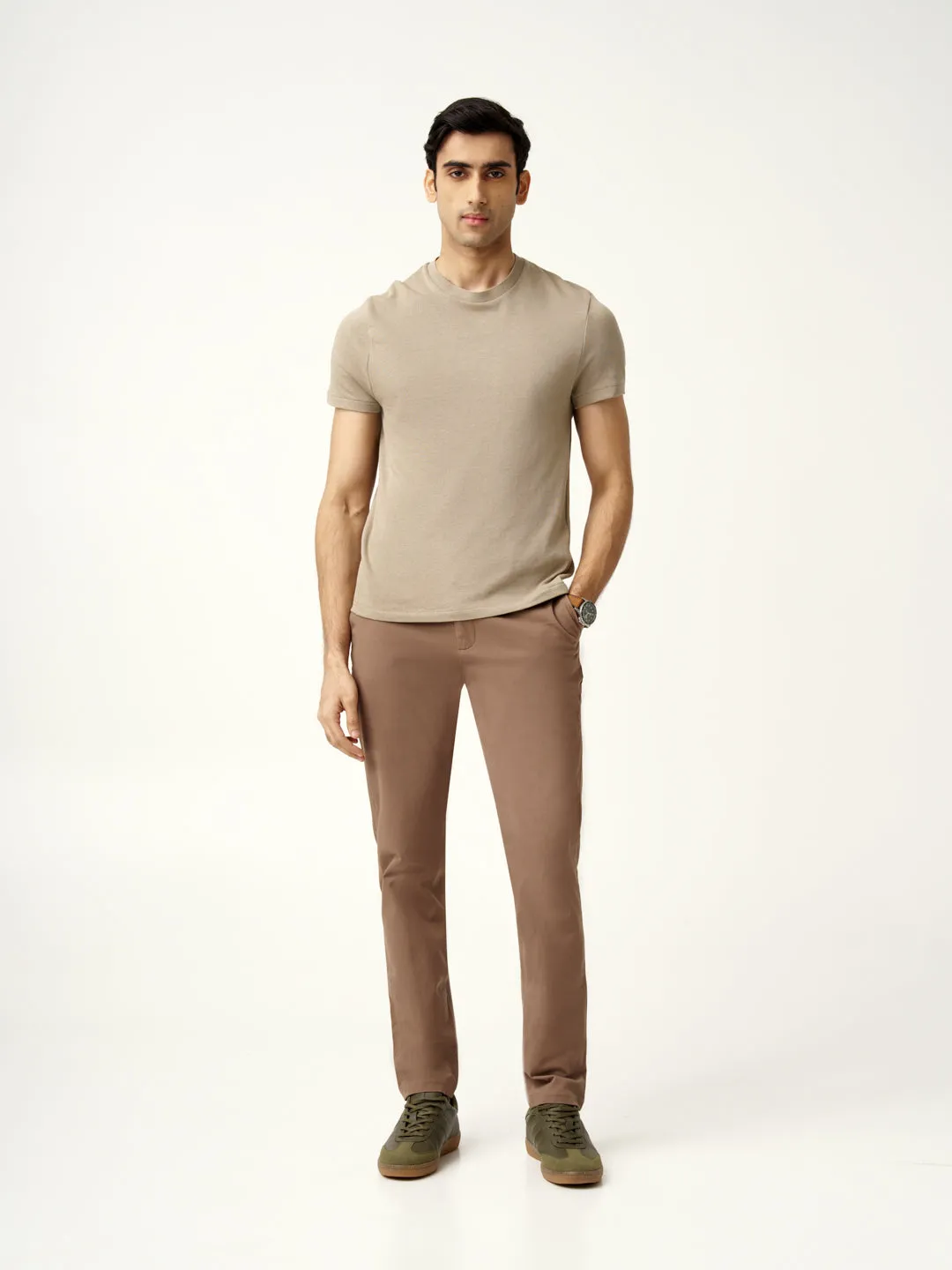 Fawn Khaki Stretch Chinos