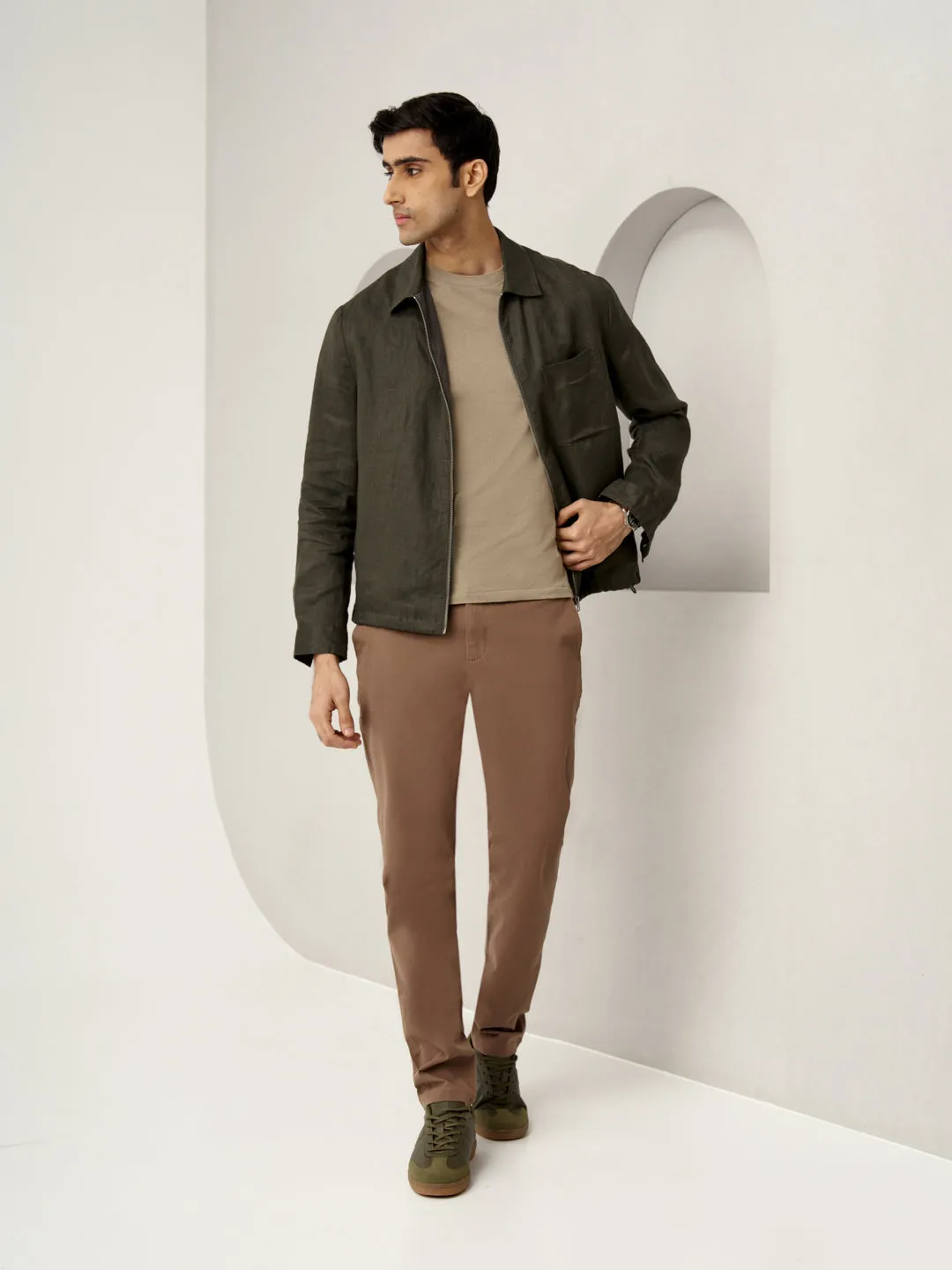 Fawn Khaki Stretch Chinos