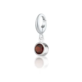 Garnet Charm - January Birthstone