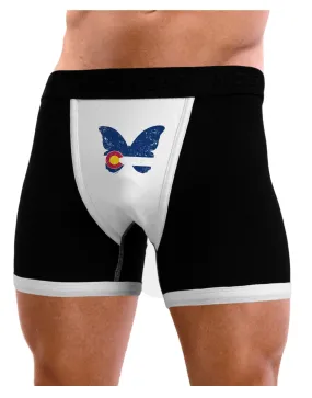 Grunge Colorado Butterfly Flag Mens Boxer Brief Underwear