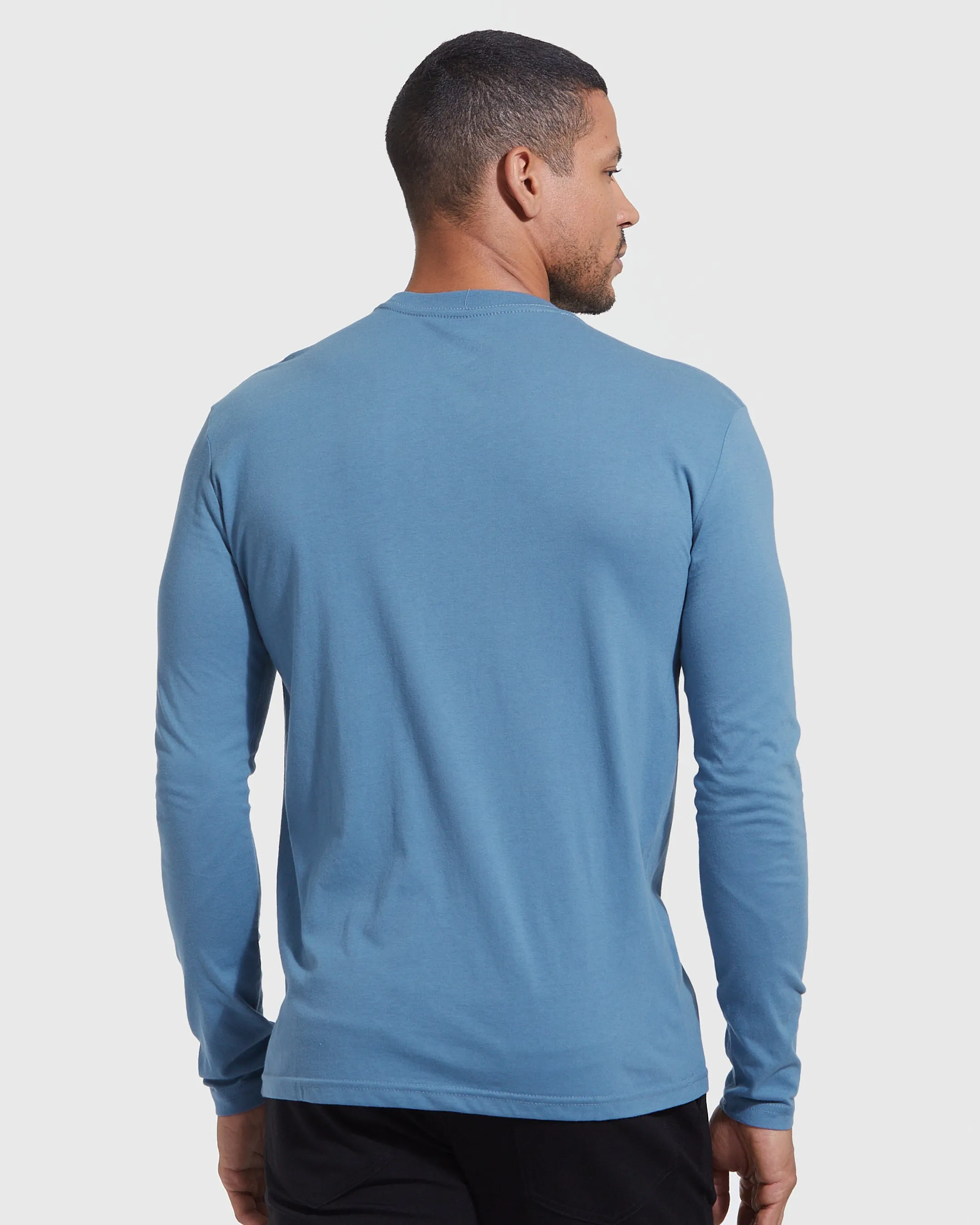 Indigo Long Sleeve Crew Neck Tee