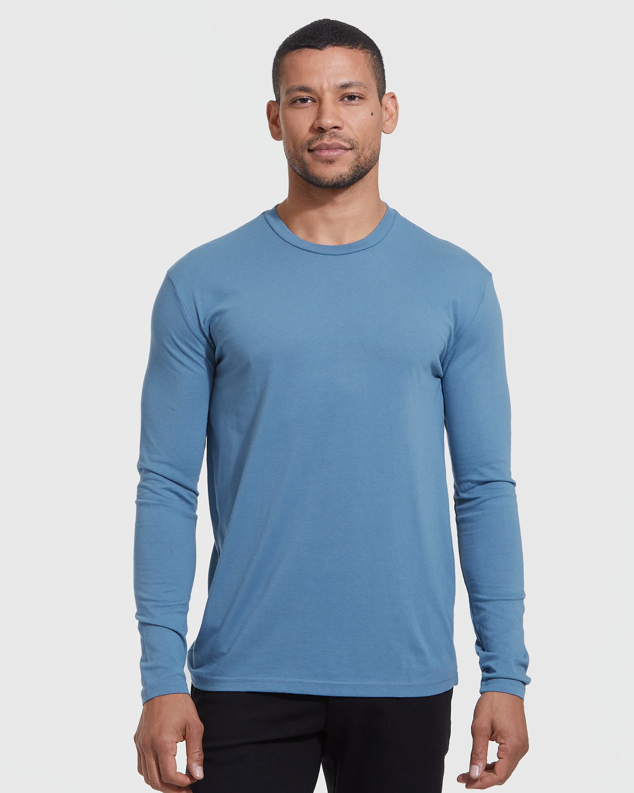 Indigo Long Sleeve Crew Neck Tee