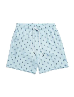 Light Blue Turtle Print Swimshort