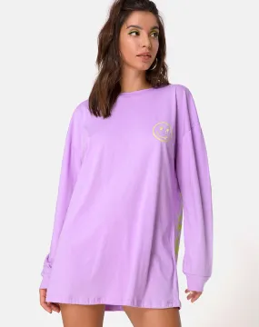 Lotsun Sweatshirt in Purple Yellow Dream Scape