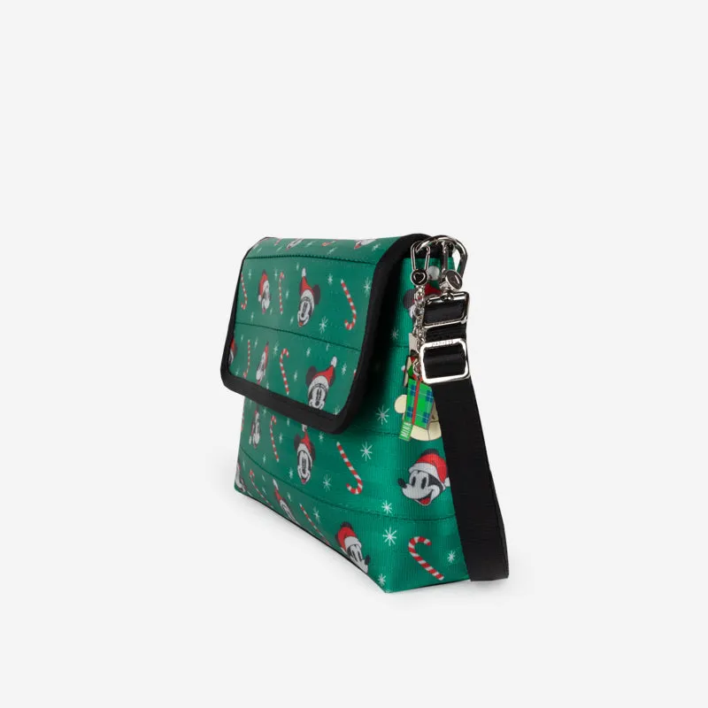 Medium Foldover Crossbody / Disney Mickey and Minnie Christmas