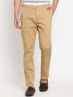 Men's Casual Flat front Khaki  Trousers