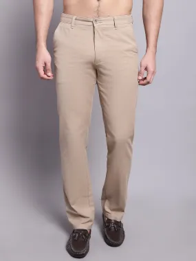 Men's Casual Flat front Khaki  Trousers