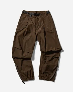 Men's High Count Cloth Side Zip Hem Pants Dark Khaki