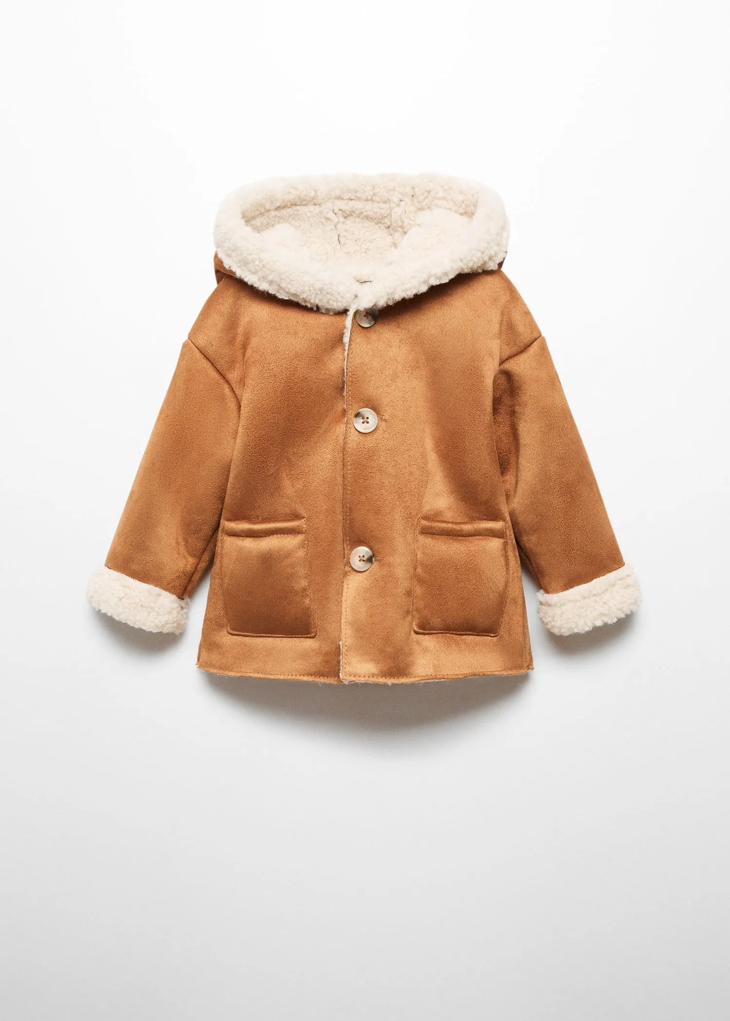 MN G Faux Shearling Suedette Coat Jacket 12850