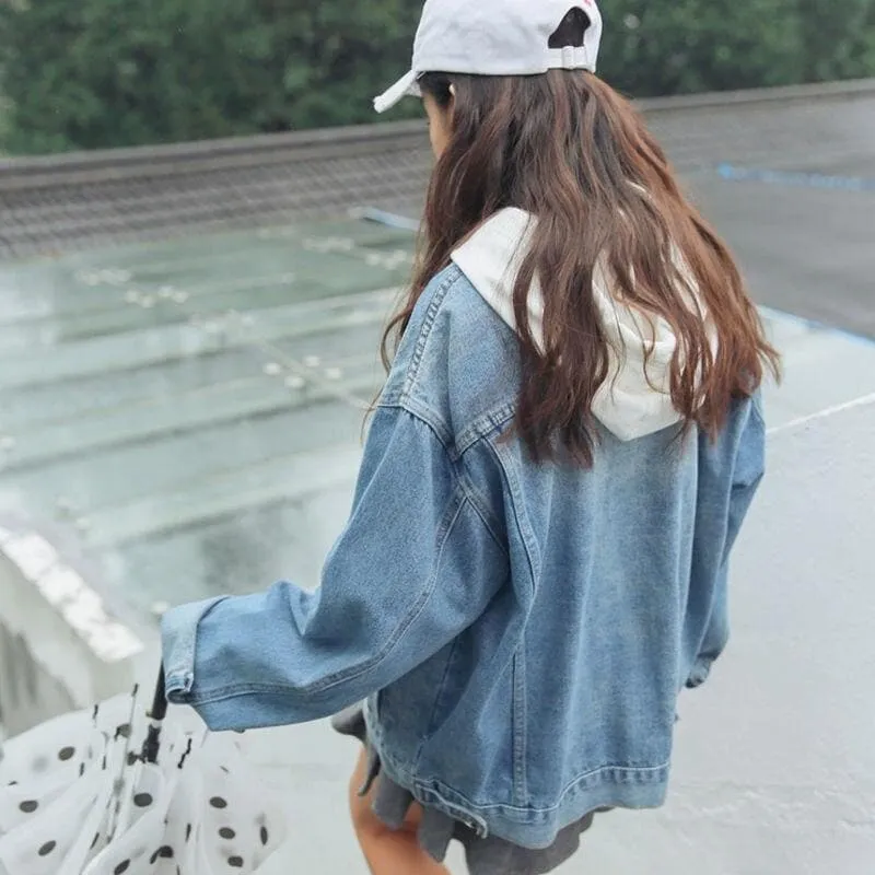 Oversized Jeans Jacket With Chest Pockets