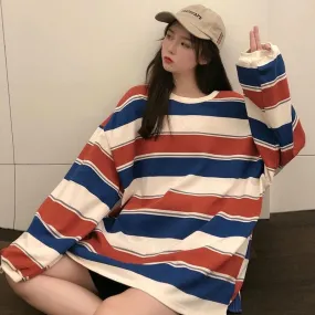 Oversized Striped Longsleeve Tee