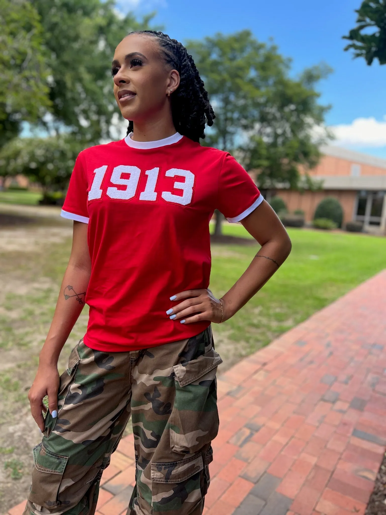 Red 1913 Varsity Tee