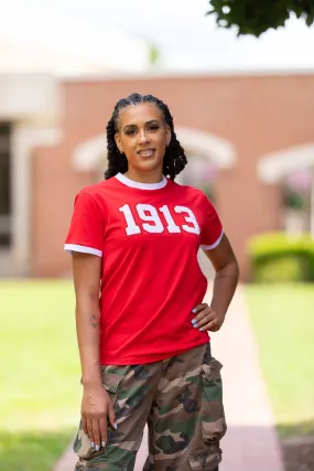 Red 1913 Varsity Tee