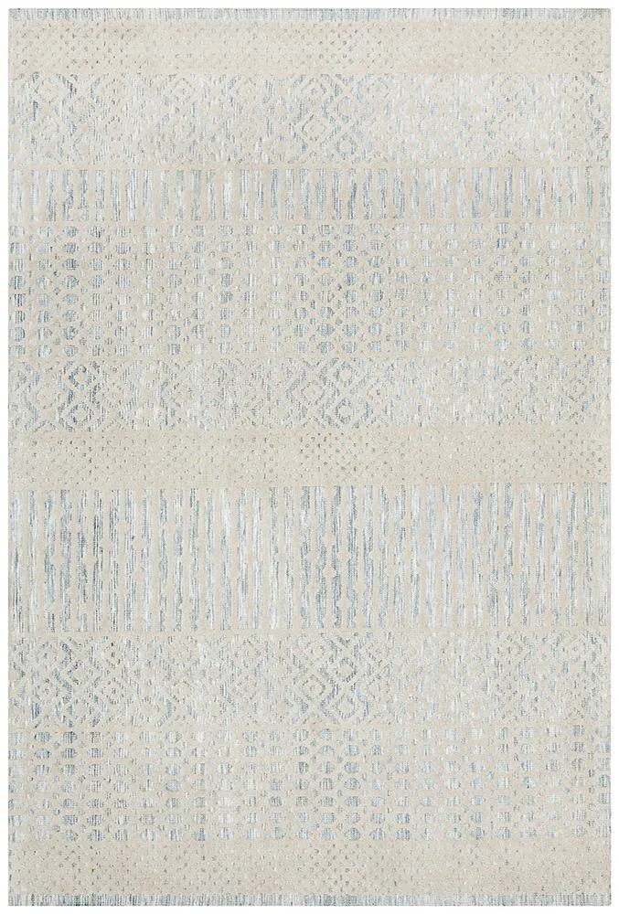 Rustic Casual Tribal Design Brook Rug - Blue/Green