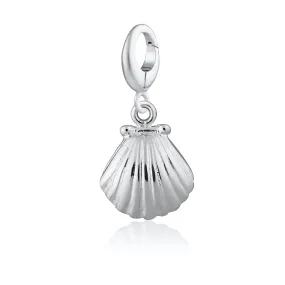 Silver Clam Shell Charm