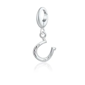 Silver Lucky Horseshoe Charm