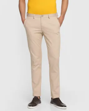 Slim Fit B-91 Casual Beige Solid Khakis - Jean