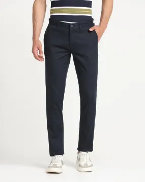 Slim Fit B-91 Casual Navy Textured Khakis - Nick