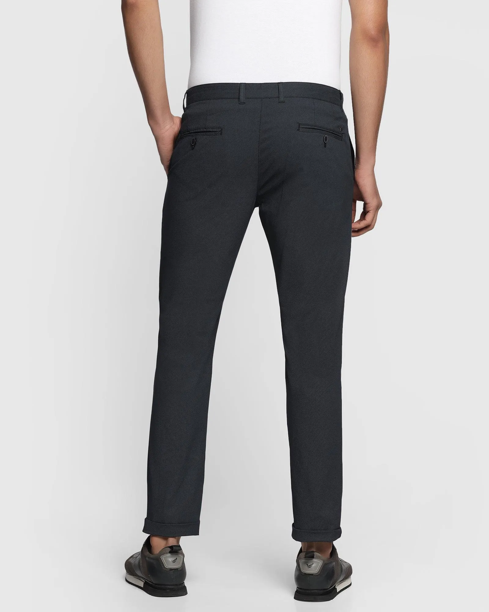 Straight B-90 Casual Black Printed Khakis - Sulphur