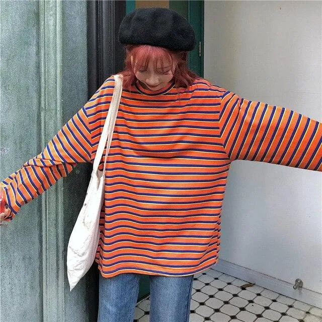 Striped O-Neck Longsleeve Shirt