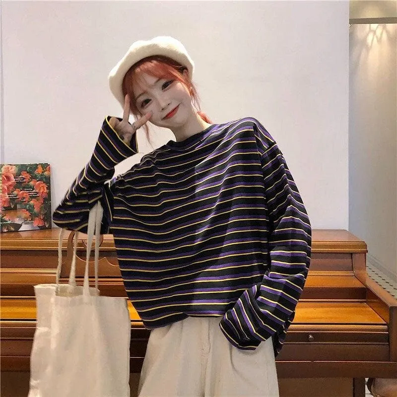 Striped O-Neck Longsleeve Shirt