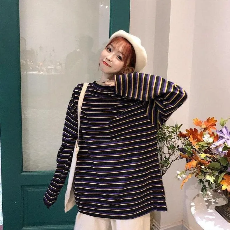 Striped O-Neck Longsleeve Shirt