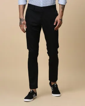 Super Slim Phoenix Casual Black Solid Khakis - Kolt