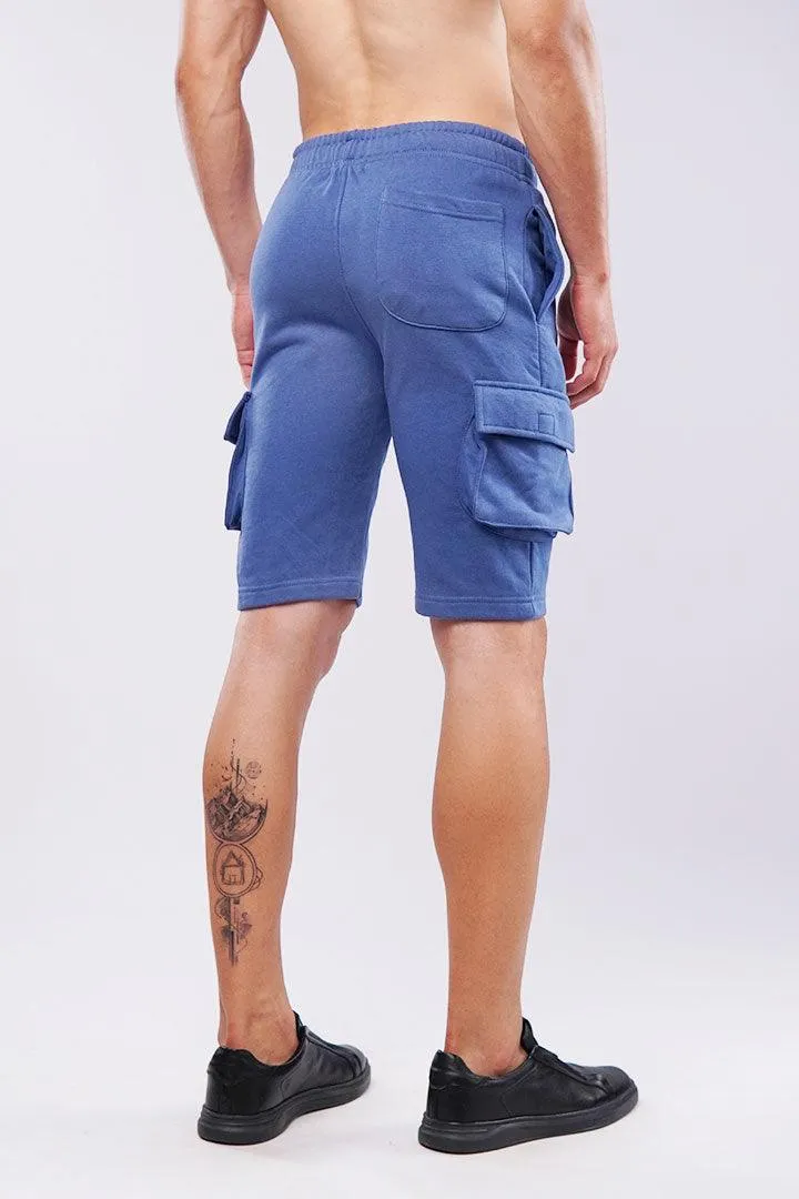 Terry Cargo Shorts - Ocean Blue