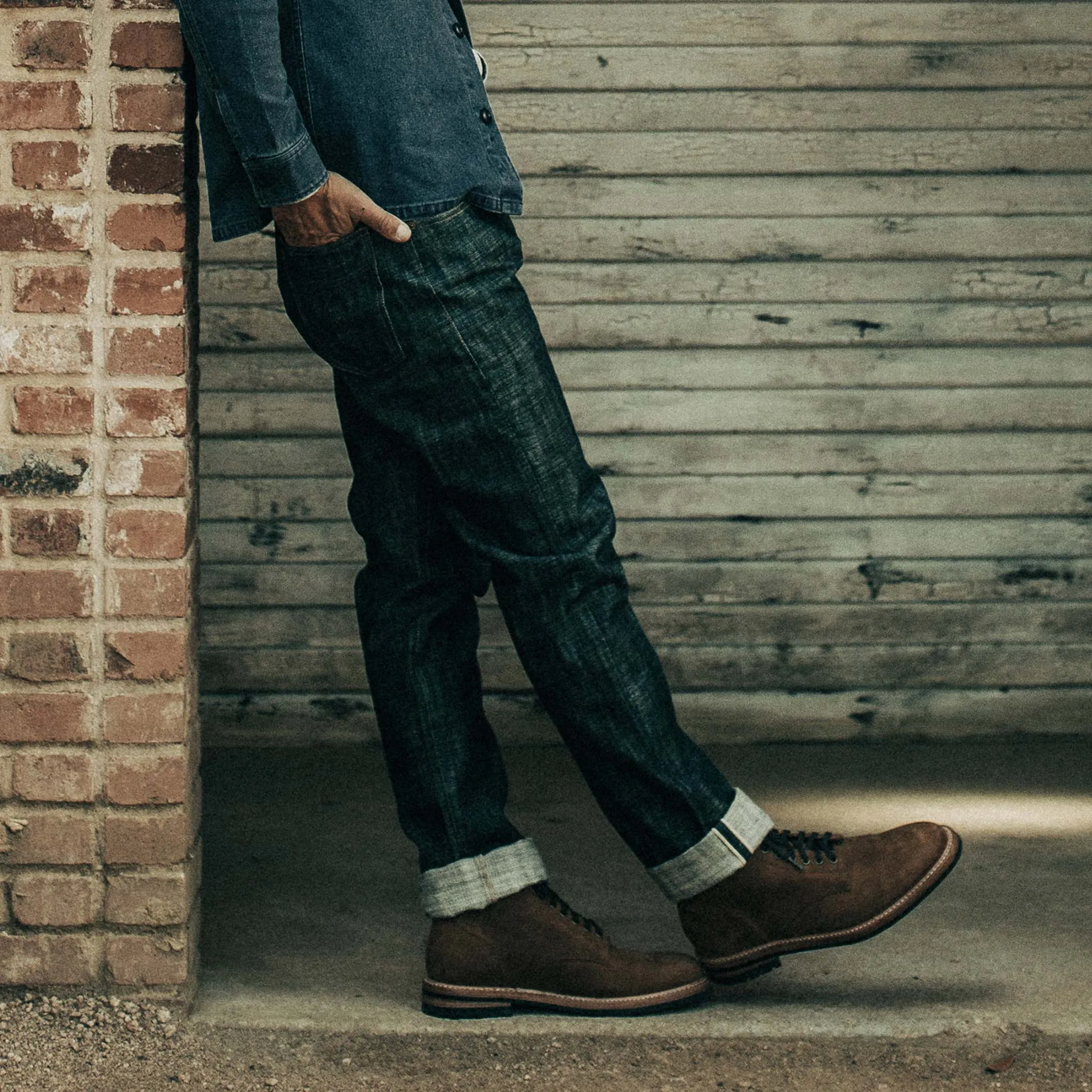 The Democratic Jean in Green Cast Selvage