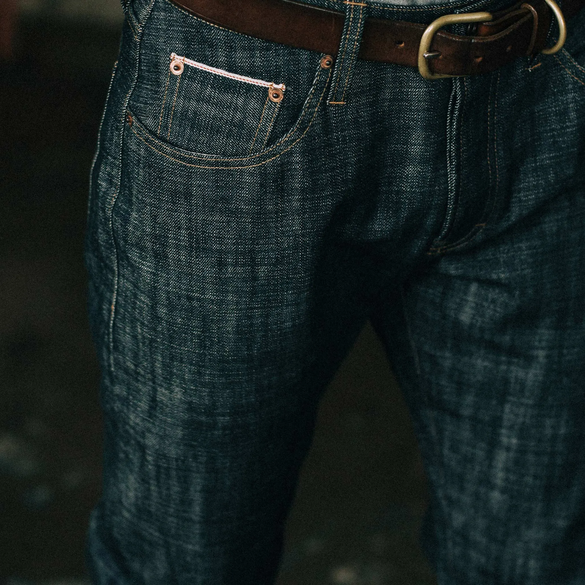 The Democratic Jean in Green Cast Selvage