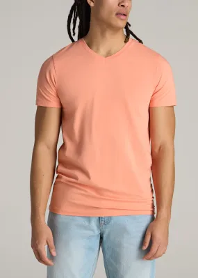 The Essential MODERN-FIT V-Neck Tee for Tall Men in Apricot Crush