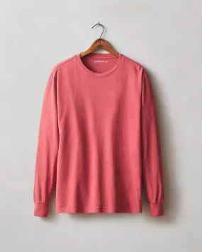 Vintage Crew Long Sleeve Tee - Washed Poppy